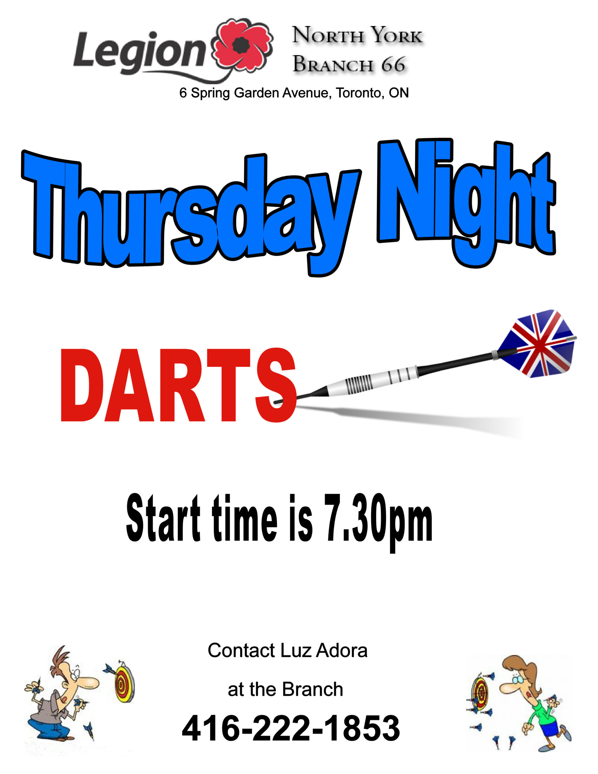 Thursday Night Darts -7.30 pm